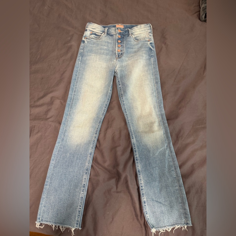 Mother The Pixie Dazzler Ankle Fray Jeans Au Revoir (25)